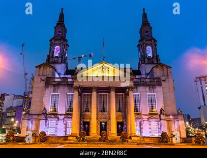 Sala civica di Leeds in Inghilterra Foto Stock