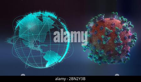 Epidemie pandemiche in tutto il mondo accanto al coronavirus Foto Stock