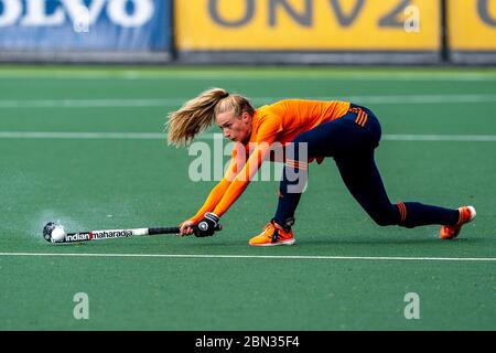 AMSTERDAM, PAESI BASSI - MAGGIO 11: Sanne Koolen ha visto il 11 maggio 2020 ad Amsterdam, Paesi Bassi, durante la sessione di formazione dell'hockeyteam femminile nazionale olandese. Foto Stock