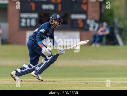 Derbyshire's Anuj dal battendo in una seconda XI Giornata Trofeo Match contro Lancashire 23 aprile 2019 Foto Stock