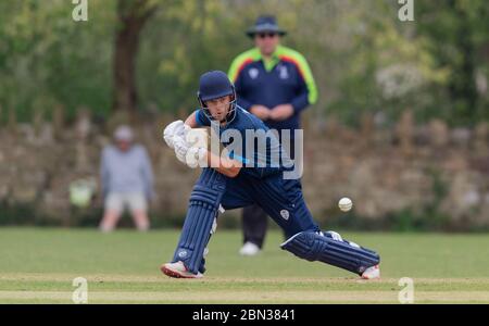 Connor Marshall del Derbyshire batte in una seconda XI Giornata Trophy Match contro il Lancashire 23 aprile 2019 Foto Stock