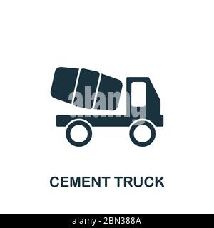 Icona per cementifici della collezione industriale. Semplice linea cementa camion icona per modelli, web design e infografica Illustrazione Vettoriale
