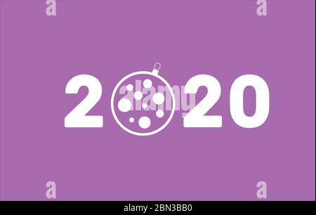 2020 Felice anno nuovo. 2020 Felice anno nuovo . Fondo acrilico. Sfondo dipinto ad olio. Illustrazione vettoriale. Illustrazione Vettoriale