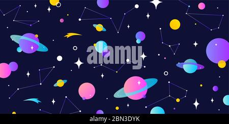 Universo, cosmo. Universo, cosmo e sfondo spaziale Illustrazione Vettoriale