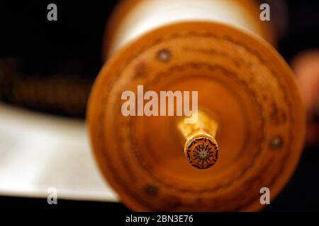 Beth Yaakov Sinagoga. Torah scorre. Ginevra. Svizzera. Foto Stock