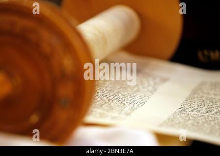 Beth Yaakov Sinagoga. Torah scorre. Ginevra. Svizzera. Foto Stock