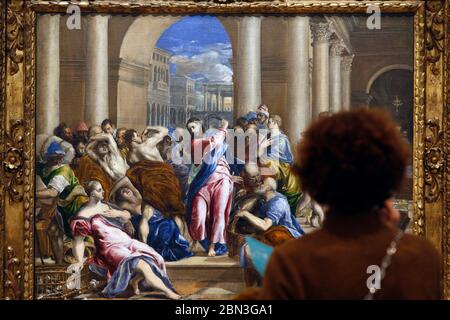 Spettacolo El Greco al Grand Palais di Parigi, Francia. Foto Stock