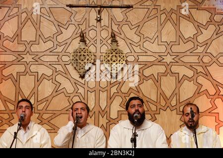 Festa della cultura Sufi a Fes, Marocco. Boutchichiya tariqa. Foto Stock