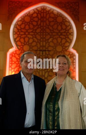 Festa della cultura Sufi a Fes, Marocco. Organizzatori Faouzi Skali & Carole Latifa Ameer Foto Stock