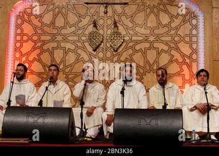 Festa della cultura Sufi a Fes, Marocco. Boutchichiya tariqa. Foto Stock