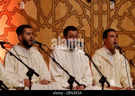 Festa della cultura Sufi a Fes, Marocco. Boutchichiya tariqa. Foto Stock