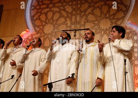 Festa della cultura Sufi a Fes, Marocco. Boutchichiya tariqa. Foto Stock