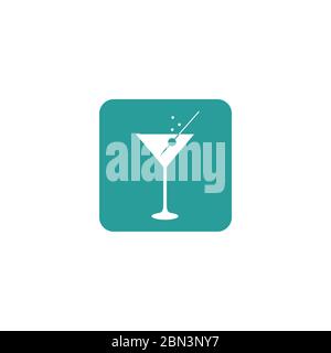 Icona cocktail modello Logo Illustrazione Design. EPS vettoriale 10. Foto Stock