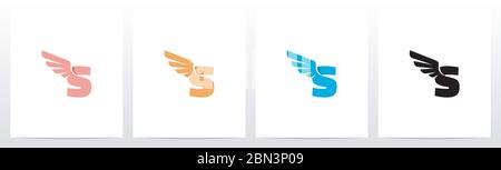 Ali su Letter Logo Design S Illustrazione Vettoriale