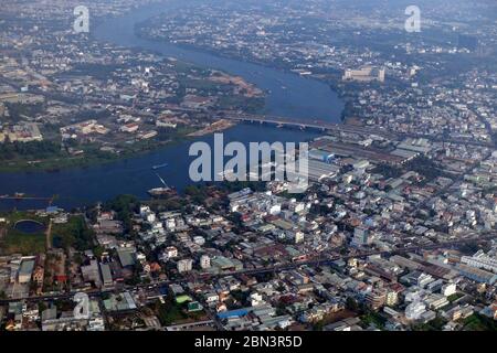 Ho Chi Minh. Vista aerea. Ho Chi Minh. Vietnam. Foto Stock