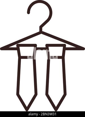 collana in appendiabiti moda celebrazione vettoriale illustrazione linea stile icona Illustrazione Vettoriale