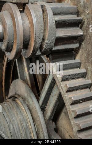dettaglio di macchine storiche Foto Stock