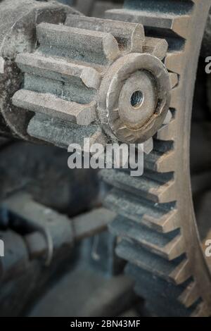 dettaglio di macchine storiche Foto Stock