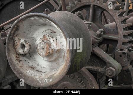 dettaglio di macchine storiche Foto Stock