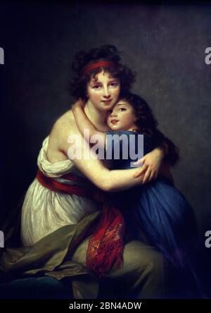 Autoritratto con sua figlia Jeanne Lucie Louise 1789 Marie Élisabeth Louise Vigée le Brun 1755 –1842 Parigi Francia francese Foto Stock