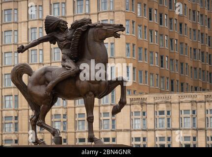 Statua di Spearman a Grant Park Chicago, Illinois Foto Stock