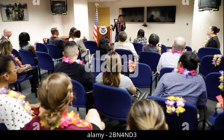 CBP Privacy and Diversity Office ha il programma del 2019 Asian American and Pacific Islander Heritage Month. Il programma prevede l'intervento di una persona di riferimento, Honor Garcia-Tomchick, Direttore Esecutivo, Ufficio di Gestione delle risorse umane, direzione Talent Management, il 24 maggio 2019 presso il Ronald Reagan Building e International Trade Center. Foto Stock