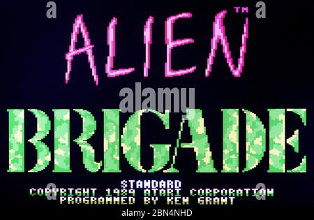 Brigata aliena - Atari 7800 Videgame Foto Stock