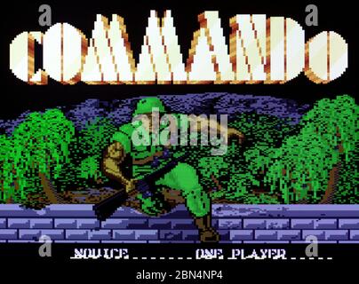 Commando - Atari 7800 Videgame Foto Stock