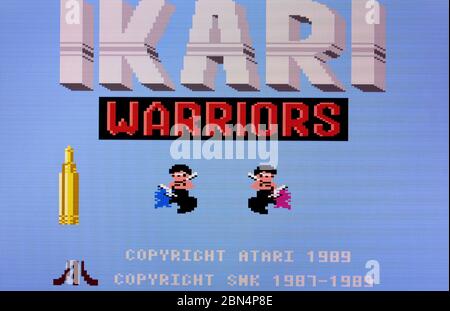 Ikari Warriors - Videgame Atari 7800 Foto Stock