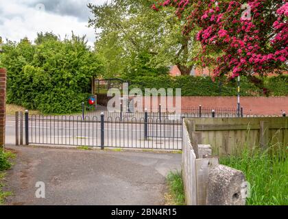 Tanyard Lane nel villaggio di Worcestershire di Alvechurch Foto Stock