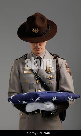 Studio di membri della guardia a colori amo, OFO e BP per il programma Valor Memorial Materials, Washington D.C., 4 aprile 2018. Dogana e protezione delle frontiere degli Stati Uniti Foto Stock