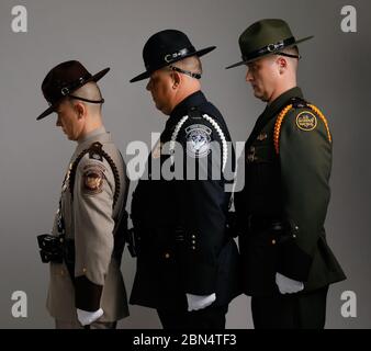 Studio di membri della guardia a colori amo, OFO e BP per il programma Valor Memorial Materials, Washington D.C., 4 aprile 2018. Dogana e protezione delle frontiere degli Stati Uniti Foto Stock