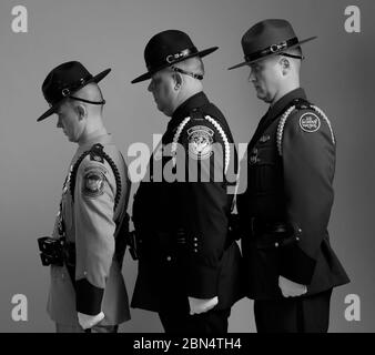 Studio di membri della guardia a colori amo, OFO e BP per il programma Valor Memorial Materials, Washington D.C., 4 aprile 2018. Dogana e protezione delle frontiere degli Stati Uniti Foto Stock