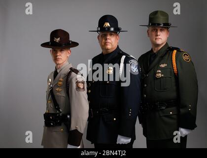 Studio di membri della guardia a colori amo, OFO e BP per il programma Valor Memorial Materials, Washington D.C., 4 aprile 2018. Dogana e protezione delle frontiere degli Stati Uniti Foto Stock