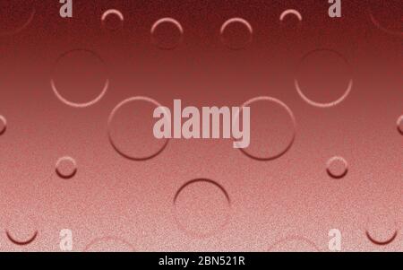 Bas rilievo grafico con cerchi 3d granulosi in rosa chiaro, bolle di champagne, effervescenza, sfondo, carta da parati Foto Stock