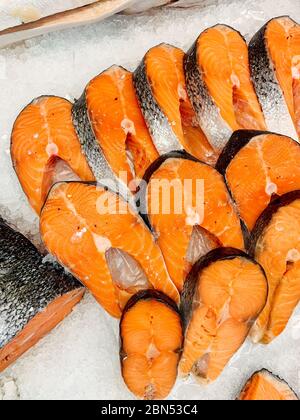 c'erano un sacco di pesce fresco per cucinare come lo sfondo Foto Stock