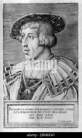 Germania: Ferdinando i (1503-1564), 31mo imperatore romano, di Barthel Beham (1502-1540), c.. 1531. Ferdinando i (1503-1564) era figlio di Filippo i di Foto Stock