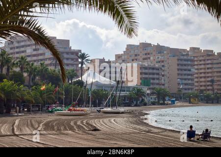 Spiaggia di Pedruchillo, a la Manga del Mar Menor, Murcia, Spagna Foto Stock