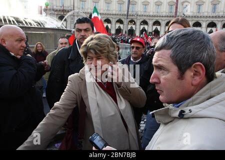 Susanna Camusso partecipa alla manifestazione nazionale di CGIL a Roma il 27 novembre 2010 Foto Stock