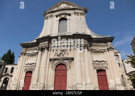 Collegialle di Nôtre Dame des Pommiers a Beaucaire nel Gard, Occitanie Francia Foto Stock