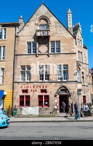 Cloisters Bar in Brougham Street a Tollcross, Edimburgo, Scozia, Regno Unito Foto Stock
