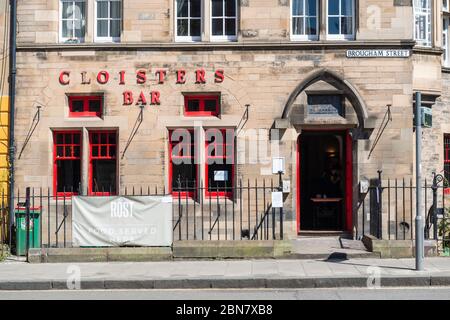 Cloisters Bar in Brougham Street a Tollcross, Edimburgo, Scozia, Regno Unito Foto Stock
