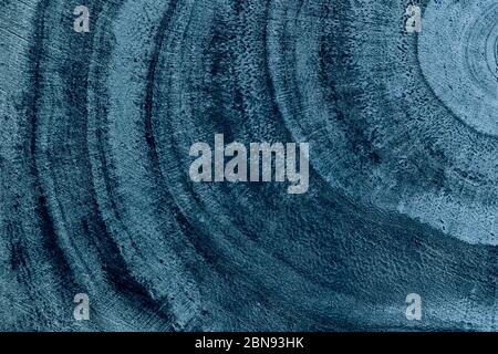 Legno tessitura dettagliata di tronco di albero tagliato o di moncone, primo piano. Anelli di albero organici ruvidi. Sfondo di tessitura di legno. Sezione trasversale tronco albero. Vista dall'alto, ma Foto Stock