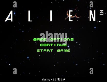Alien 3 - SNES Super Nintendo - solo per uso editoriale Foto Stock
