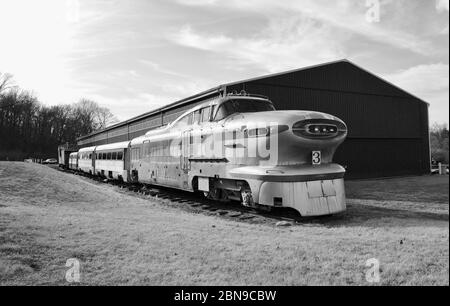 Rock Island Aerotrain presso il Museo Nazionale dei Trasporti Foto Stock