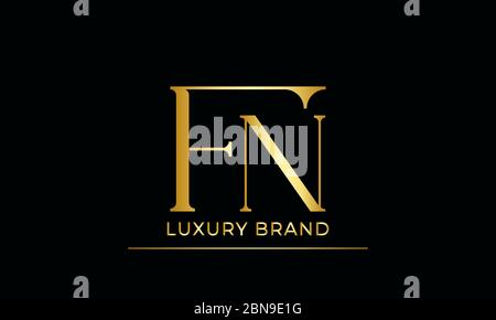 Design con logo FN Letter. FN letter logo Illustrazione vettoriale - Vector Illustrazione Vettoriale