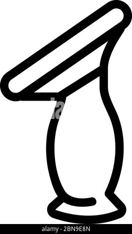 illustrazione del contorno del vettore icona del decantatore meccanico Illustrazione Vettoriale