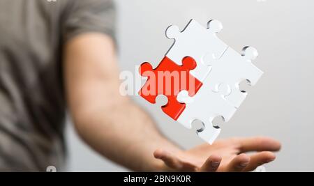 Soluzioni aziendali, successo e strategia, concetto di apprendimento. Foto Stock