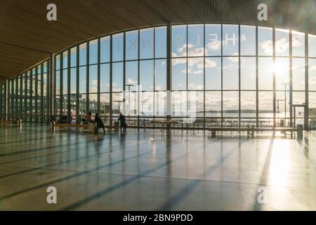 terminal dei traghetti di helsinki al porto ovest vuoto Foto Stock