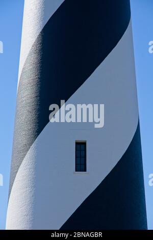 Faro di Cape Hatteras vicino a Buxton sull'isola di Hatteras nel North Carolina Foto Stock